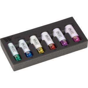 Welzh Werkzeug 1/2" Protective Socket Set For Alloy Wheels, Lok-Typ™, 6-Piece, 15, 17, 19, 21, 22, 24mm