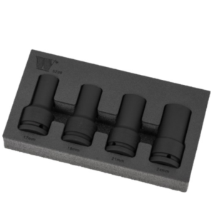Welzh Werkzeug 3/4" Deep Impact Socket Set 4-Piece, 17, 19, 21, 24mm