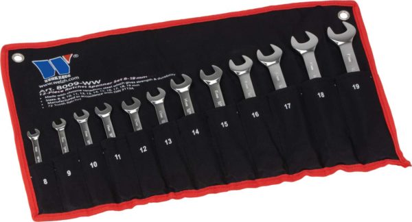 Welzh Werkzeug Combination Ratchet Spanner Set 12-Piece, 72-Tooth, 8-19mm