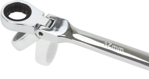 Welzh Werkzeug Extra Long Flexi-Head Double Ring Ratchet Spanner Set 6-Piece, 8-19mm