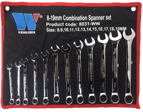 Welzh Werkzeug Combination Spanner Set 12-Piece, 8-19mm