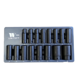 Welzh Werkzeug 1/2" Deep Impact Socket Set Lok-Typ™ 16-Piece, 10-32mm