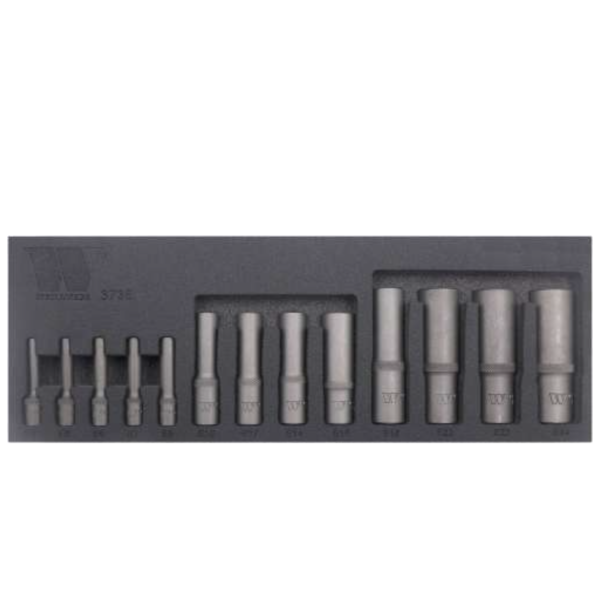 Welzh Werkzeug E-Torx Socket Set, Deep, 13-Piece, S2 Steel, E4-E24
