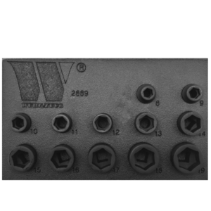 Welzh Werkzeug 3/8" Extra Stubby Impact Socket Set, 8-10mm