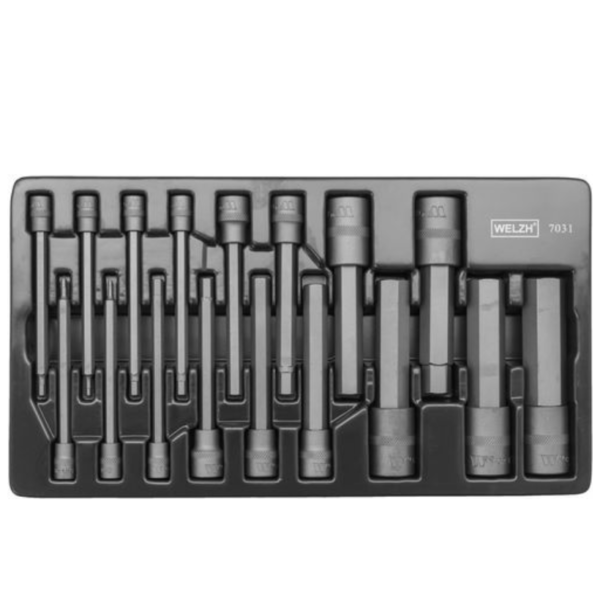 Welzh Werkzeug Extra Long Hex Bit Socket Master Set, 110mm, 17-Piece, S2 Steel, H2-H22