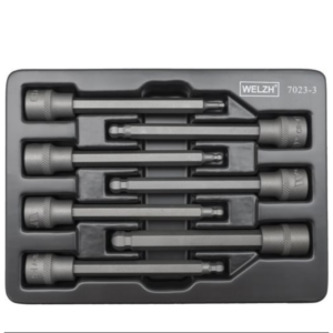 Welzh Werkzeug Extra Long Ball End Hex Bit Socket Set, 3/8"Drive, 110mm, 7-Piece, S2 Steel, HB3-HB10