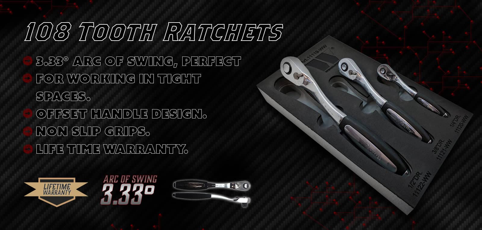 108 Tooth Ratchets