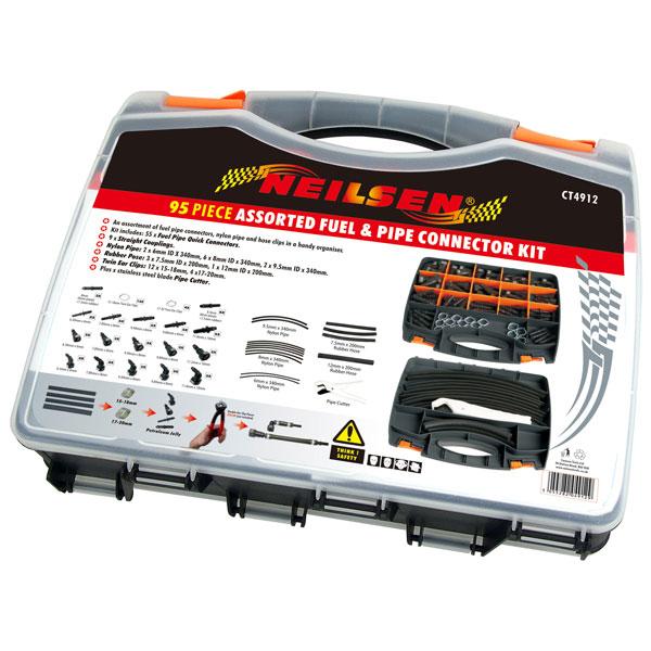 Neilsen Automotive Fuel Line Repair Kit & Connector Assortment 95-Piece