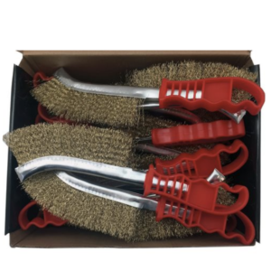 Welzh Werkzeug Wire Hand Brush Set, 24-Pack, Copper Coated, 245mm