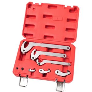 Neilsen Adjustable Hook & Pin Wrench Set C-Spanner Kit 35mm - 120mm