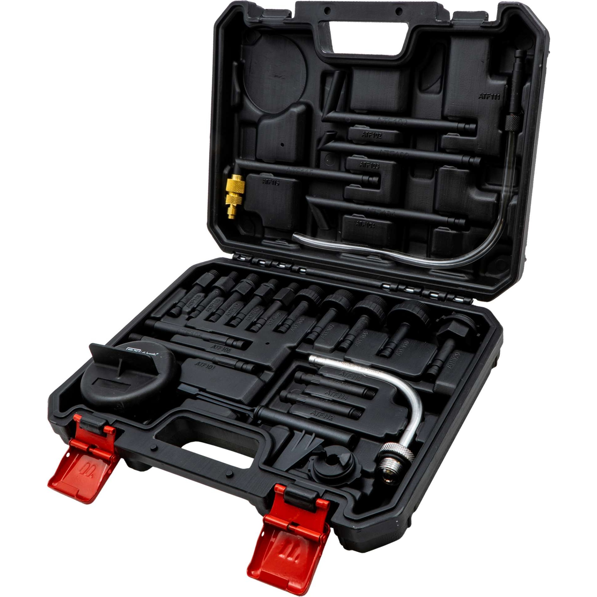 Transmission Oil Filler Tool ATF with 22-Piece Adapter Set 8ltr - Welzh Werkzeug Transmission Oil Filler Tool ATF with 22-Piece Adapter Set 8ltr - Welzh Werkzeug