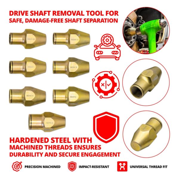 Strike Mate Drive Shaft Remover Removal Tool Set 7-Piece - Welzh Werkzeug