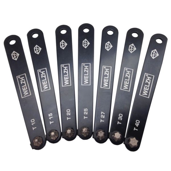 Ultra Low Profile Torx T Star Bit Driver Set Diamond Coated T10-T40 - Welzh Werkzeug