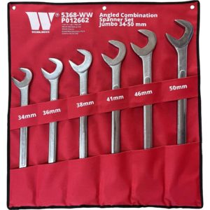 Jumbo Spanner Wrench Set Angled Combination 34-50mm - Welzh Werkzeug