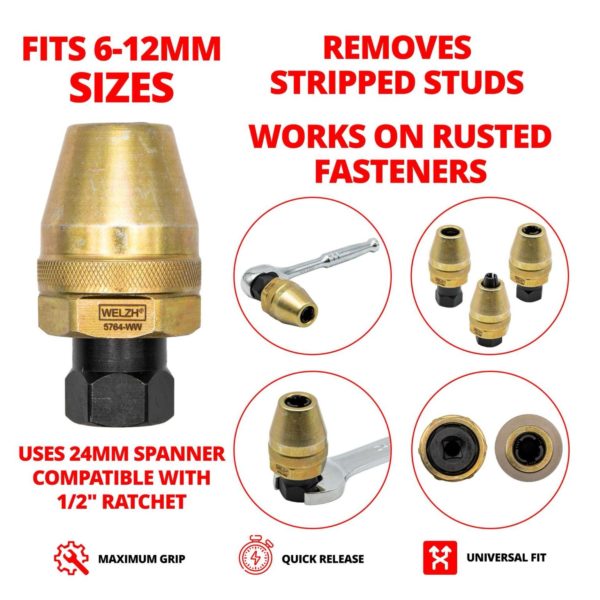 Universal Stud Screw Extractor Tool 6-12 MM - Welzh Werkzeug