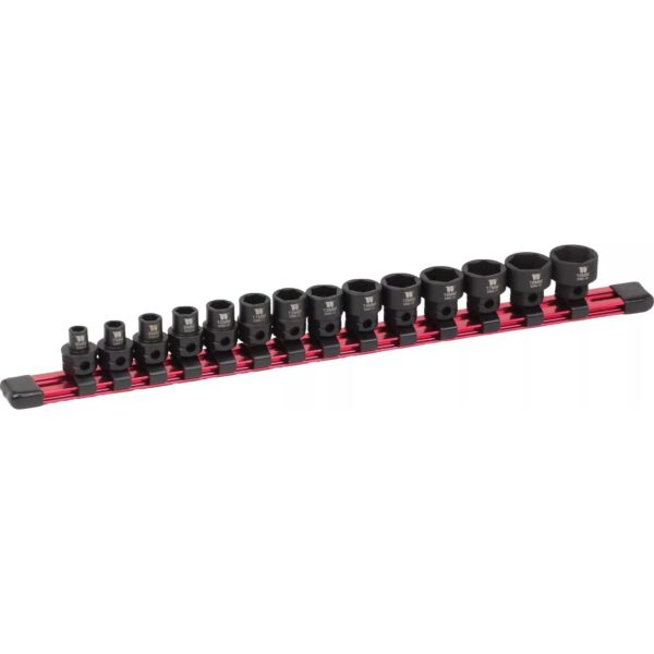 Stubby Short Impact Socket Set Hex Shanked 3/8' 6-19mm - Welzh Werkzeug