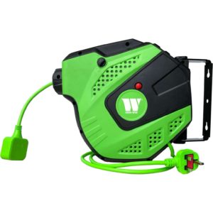 Retractable Electric Power Cable Reel Extension Cord 15m HIGH VIS - Welzh Werkzeug