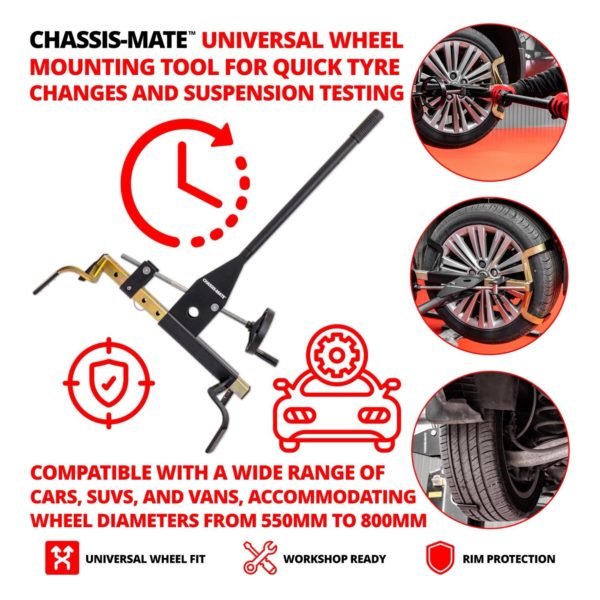 Wheel Mounting Tool For Quick Tyre Changes & Suspension Testing - Welzh Werkzeug