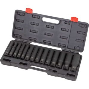 Extra Deep Impact Socket Set 1/2'Dr 120mm 10-32mm - Welzh Werkzeug