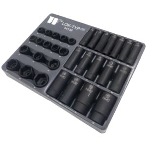 Impact Socket Set Deep & Shallow 1/2'Dr Lok Typ 10-32mm - Welzh Werkzeug