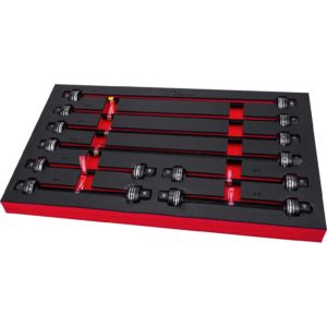 Threaded Bar Spindle Set With Thrust Bolts 8-Piece M10 M12 M14 M16 - Welzh Werkzeug