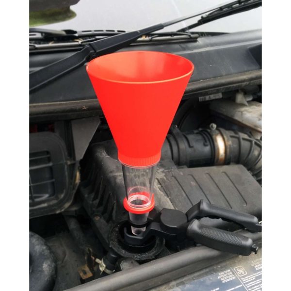 Universal Oil Funnel Set 2-Piece Fits Majority Cars, No Spill - Welzh Werkzeug