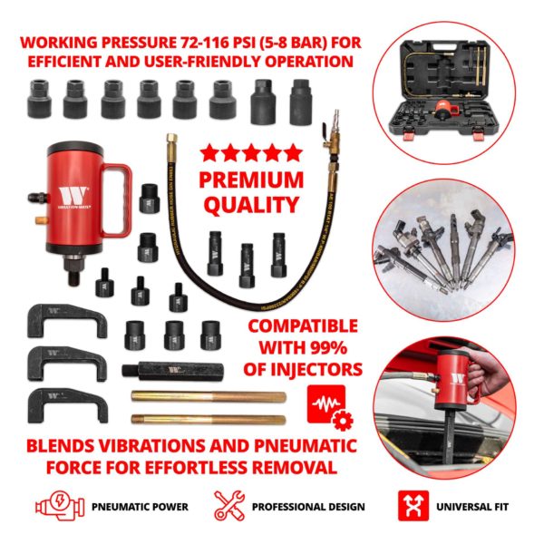 Air Vibration Injector Removal Remover Tool Master Kit - Welzh Werkzeug