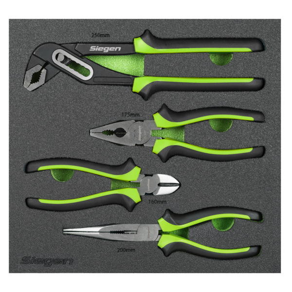 Siegen Comfort Grip Pliers Set 4pc