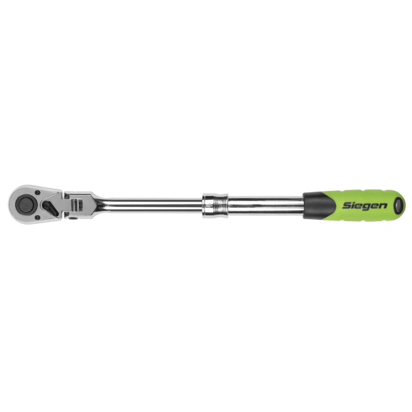 Siegen Extendable Flexi-Head Ratchet Wrench 1/2'Sq Drive