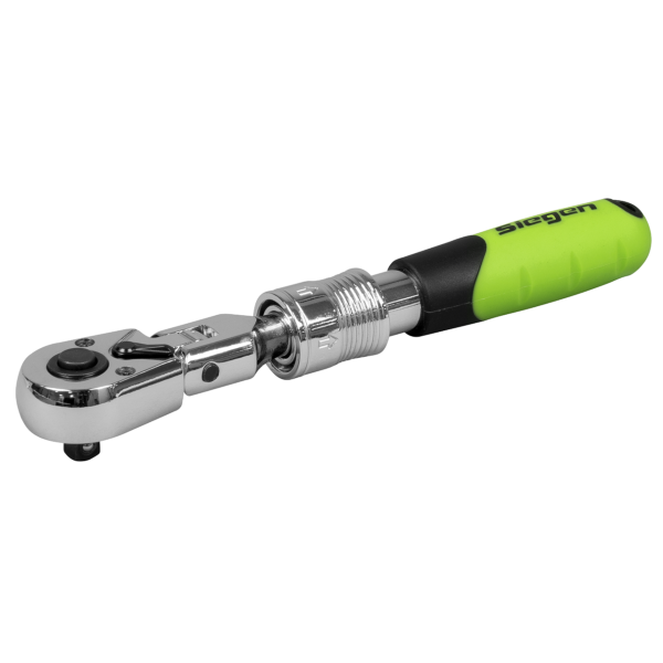 Siegen Extendable Flexi-Head Ratchet Wrench 1/4'Sq Drive