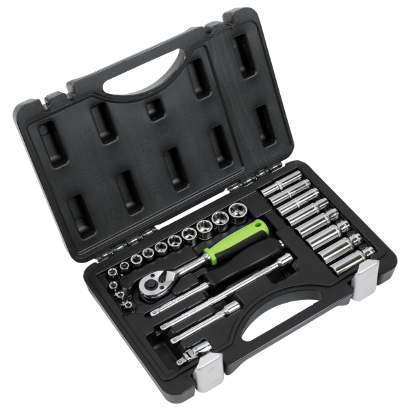Siegen Socket Set 1/4'Sq Drive 26pc