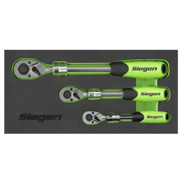 Siegen Extendable Ratchet Wrench Set 3pc