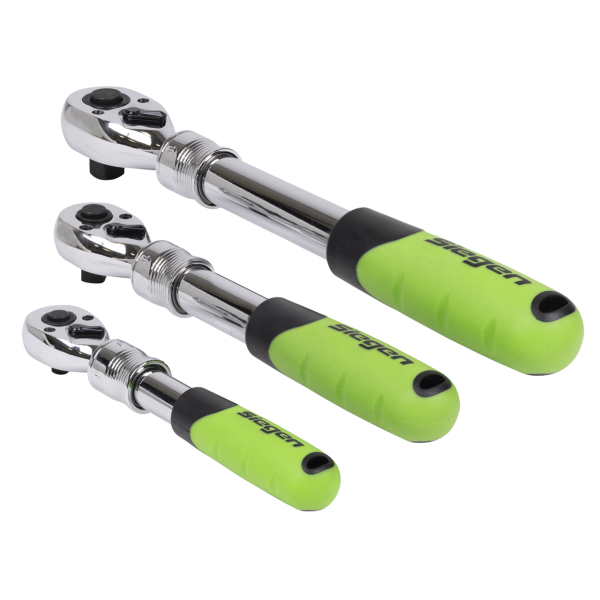 Siegen Extendable Ratchet Wrench Set 3pc