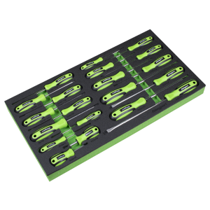Siegen Screwdriver Set with Tool Tray 20pc