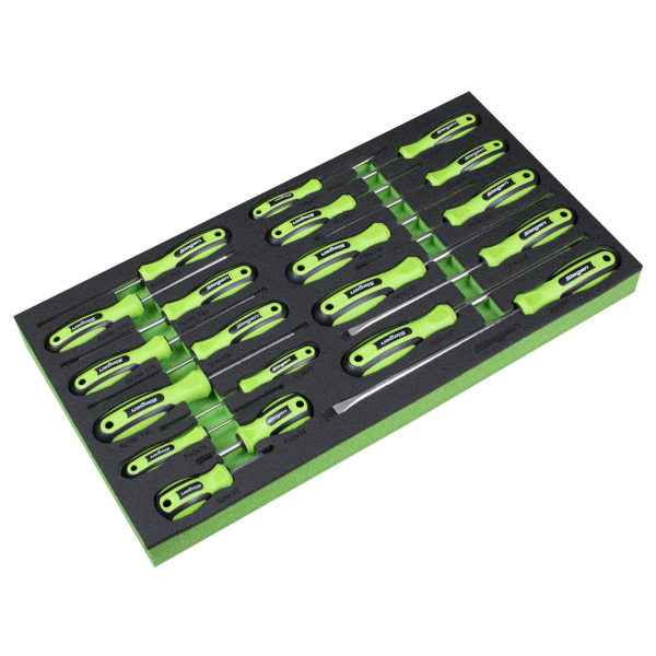 Siegen Screwdriver Set with Tool Tray 20pc