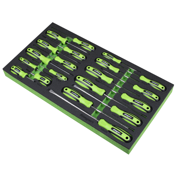 Siegen Screwdriver Set with Tool Tray 20pc
