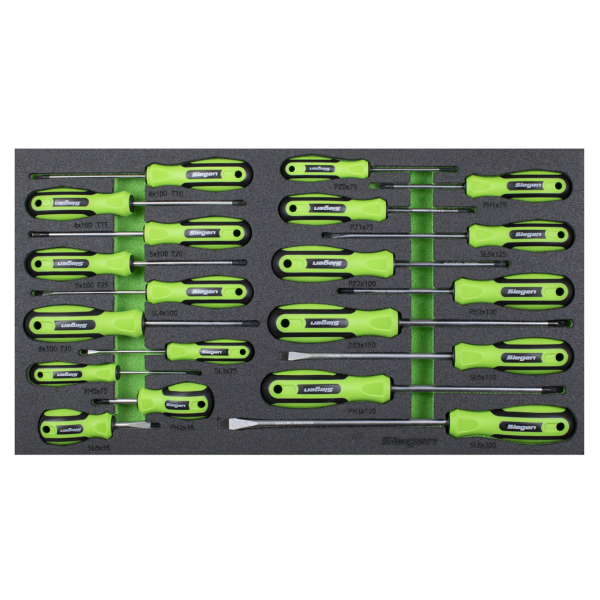 Siegen Screwdriver Set with Tool Tray 20pc