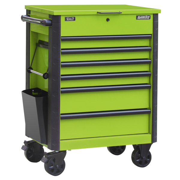 Sealey AP266HV Superline Pro® Tool Trolley 6 Drawer - Green