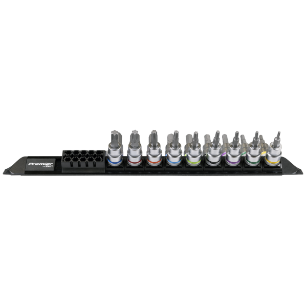 Sealey AK6252 Premier Platinum Series Hex & TRX-Star* Socket Bit Set 3/8'Sq Drive 18pc