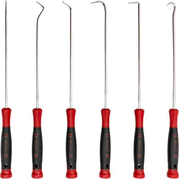 Pick and Hook Set 6-Piece Extra Long Stainless Steel 240mm - Welzh Werkzeug