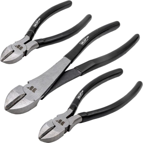 Diagonal Cutting Plier Set Side Cutters 3-Piece Heavy Duty - Welzh Werkzeug