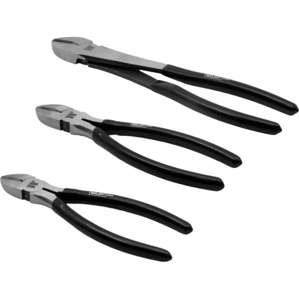 Diagonal Cutting Plier Set Side Cutters 3-Piece Heavy Duty - Welzh Werkzeug