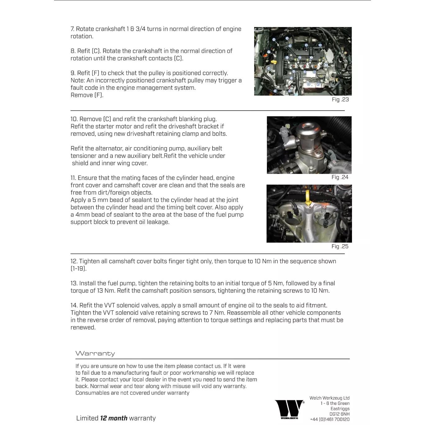 Ford EcoBoost 1.0 &1.1 Engine Timing Tool Kit - Welzh Werkzeug Ford EcoBoost 1.0 &1.1 Engine Timing Tool Kit - Welzh Werkzeug