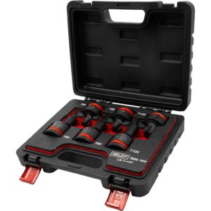 Impact Torx T Star Bit Socket Set 3/4' 6-Piece T80-T100 - Welzh Werkzeug