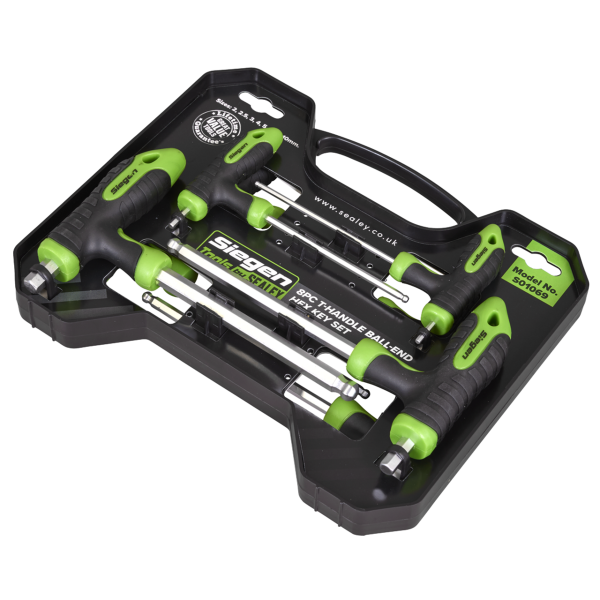 Siegen T-Handle Ball-End Hex Key Set 8pc
