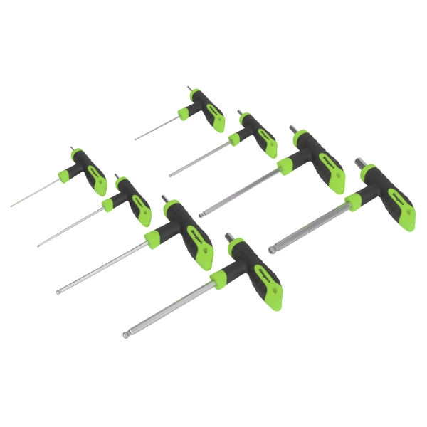 Siegen T-Handle Ball-End Hex Key Set 8pc