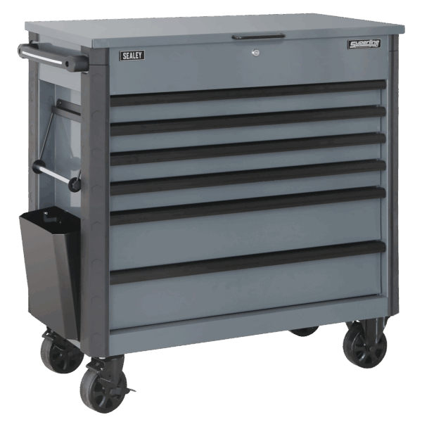 Sealey AP366G Superline Pro® Tool Trolley 6 Drawer – Grey