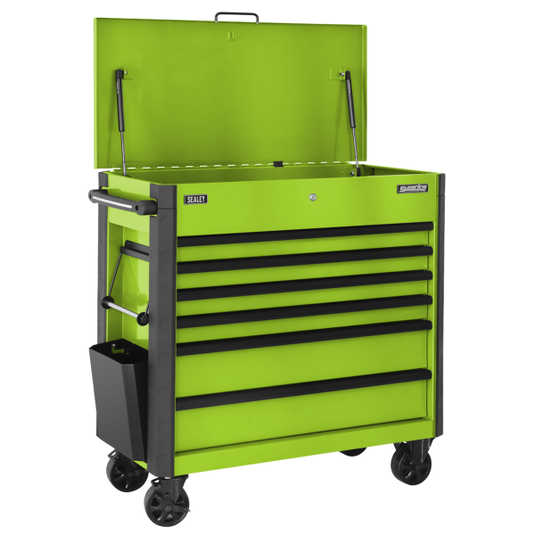 Sealey AP366HV Superline Pro® Tool Trolley 6 Drawer – Green