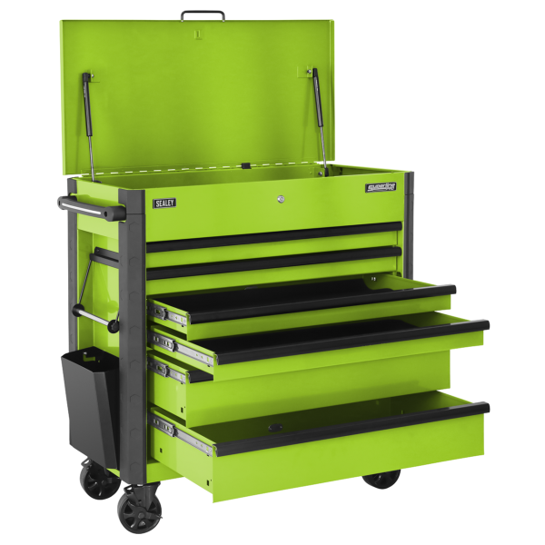Sealey AP366HV Superline Pro® Tool Trolley 6 Drawer – Green