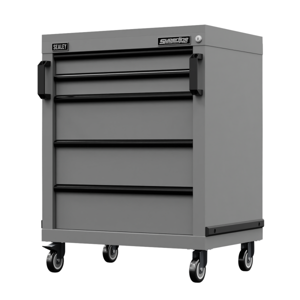 Sealey Superline PRO® Black Edition Modular Mobile Cabinet 5 Drawer 650mm